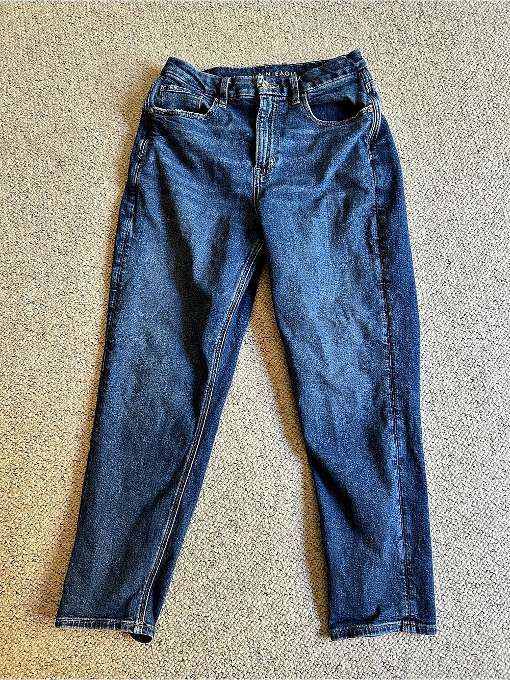 American Eagle Curvy Mom Jean Straight Leg Jeans Blue Size 8